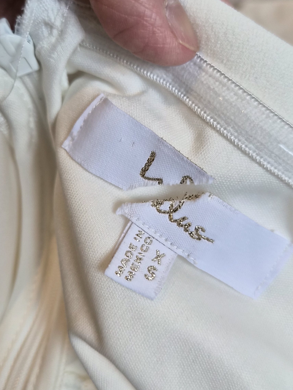 Lulu's White Halter Empire-Waist Wedding Gown - Picture 11 of 14